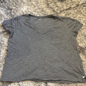 Madewell Heather Gray V-Neck Tee